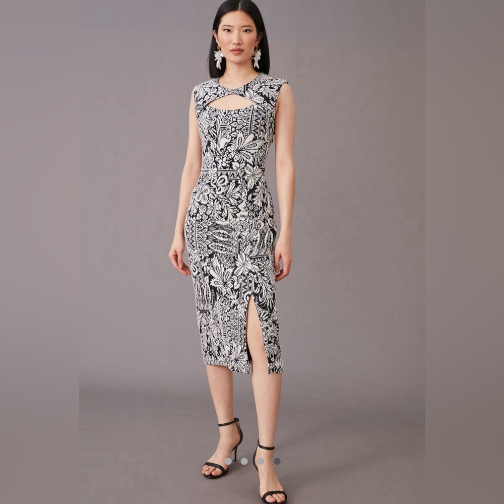 Jacquard Cut-Out Midi Dress size S